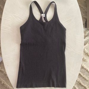 Lululemon womens top sports bra included dark grey ribbed